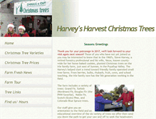 Tablet Screenshot of harveysharvestchristmastrees.com